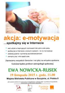 "Akcja:e-motywacja" -wirtualne spotkanie z Ewą Nowicką-Rusek