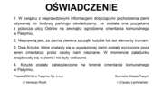 OŚWIADCZENIE