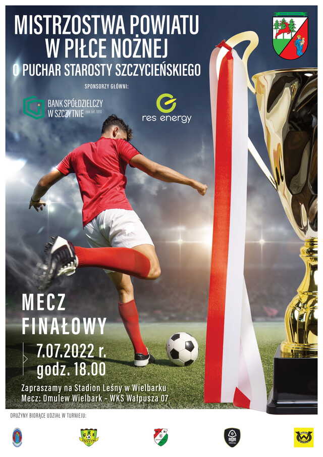 Mistrzostwa Powiatu w Piłce Nożnej o Puchar Starosty Szczycieńskiego już dziś 