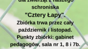 Zbiórka dla schroniska "Cztery Łapy"