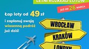 Letni rozkład lotów w Porcie Lotniczym Olsztyn - Mazury
