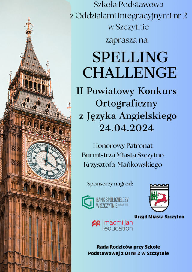 Spelling Challenge - Konkurs Ortograficzny z J. Angielskiego