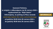 Informacja o zamknięciu parkingu na Placu Juranda