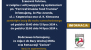 Informacja o zamknięciu ulic dla ruchu samochodowego