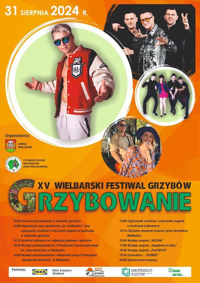 XV Wielbarski Festiwal Grzybów "Grzybowanie" – święto smaków i muzyki już 31 sierpni