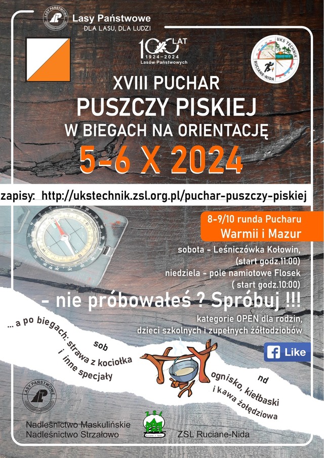 XVIII Puchar Puszczy Piskiej: Biegi na Orientację w Serce Warmii i Mazur