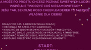 Zaproszenie do Szkolnego Koła Cheerleaderek