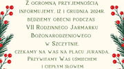  Zapraszamy na VII Rodzinny Jarmark Bożonarodzeniowy w Szczytnie