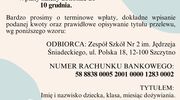 Opłaty za obiady - grudzień