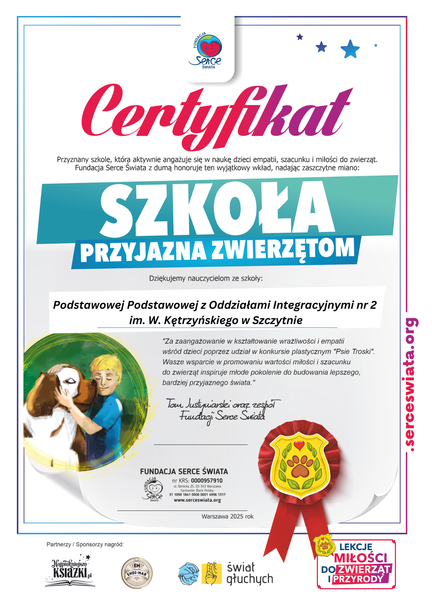 Certyfikat_szkola_przyjazna_zwierzetom