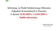 Informacja PSZOK w Pasymiu