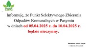 Informacja o PSZOK w Pasymiu
