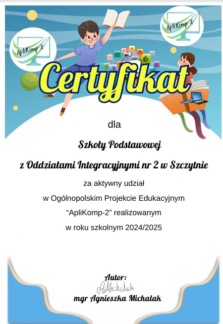 Ogólnopolskiego Projektu Edukacyjnego 
 „Aplikomp-2”