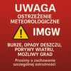 UWAGA – OSTRZEŻENIE METEOROLOGICZNE IMGW