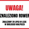 Znaleziono rower typu BMX