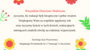 ŻYCZENIA WAKACYJNE