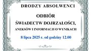 Odbiór świadectw dojrzałości