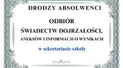Odbiór świadectw dojrzałości