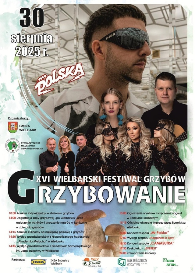 Już po raz szesnasty zapraszamy na Wielbarski Festiwal Grzybów „Grzybowanie”