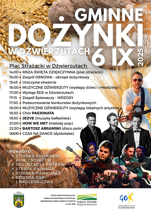 GMINNE DOŻYNKI 2025 w Dźwierzutach 