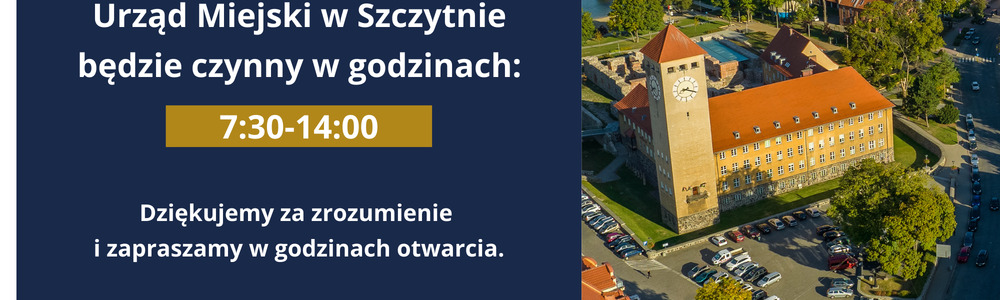 Godziny otwarcia Urzędu Miejskiego w Szczytnie w dniu 1 września 2025 r. 