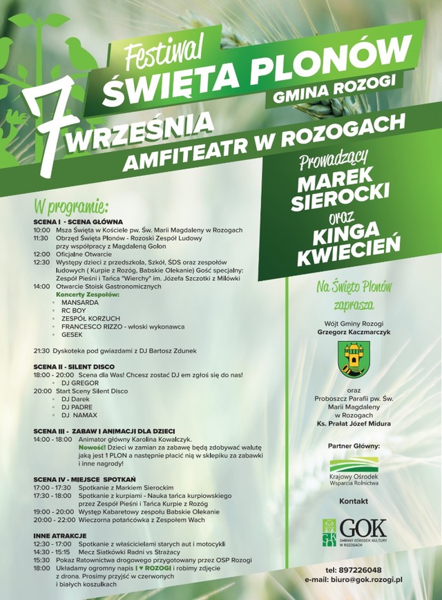 Już 7 września w Amfiteatrze w Rozogach odbędzie się Festiwal Święta Plonów 2025