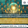 Webinarium pn. Wyłudzanie środków pieniężnych i danych ze szczególnym uwzględnieniem finansowania społecznościowego (crowdfundingu) w zakresie udzielania pożyczek