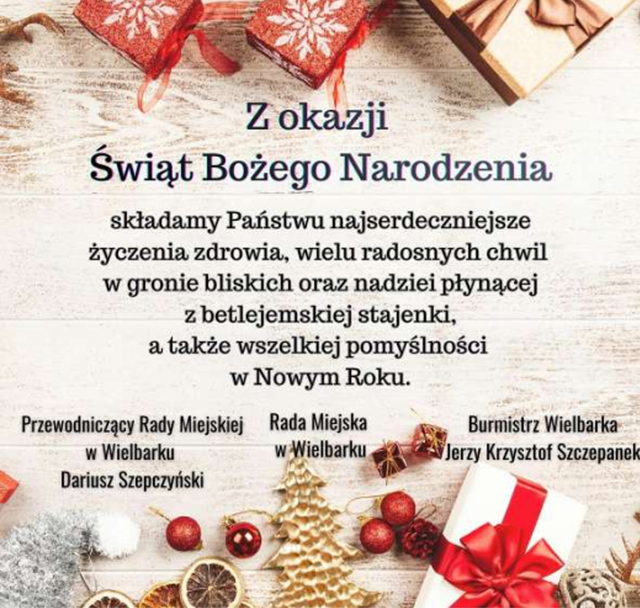 Życzenia na Boże Narodzenie i Nowy Rok