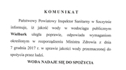 Informacja o poprawie przydatności wody do spożycia