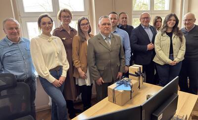 uroczyste pożegnanie Krzysztofa Żyłki naczelnika Wydziału Architektury i Budownictwa