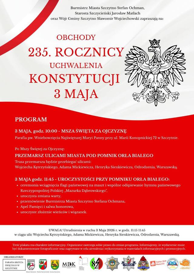 Obchody 235. rocznicy uchwalenia Konstytucji 3 Maja
