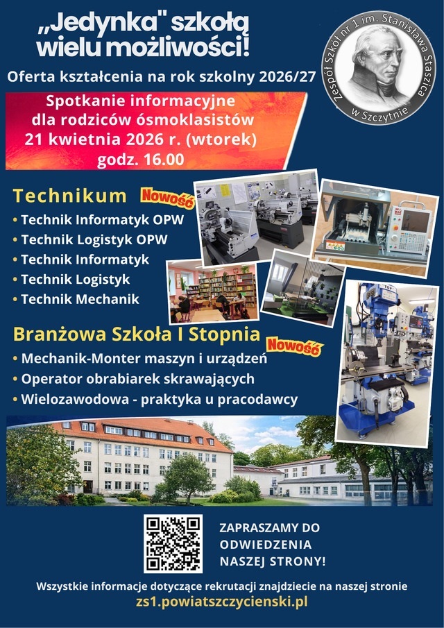 Spotkanie informacyjne dla rodziców ósmoklasistów w Zespole Szkół nr 1 dotyczące oferty kształcenia szkoły