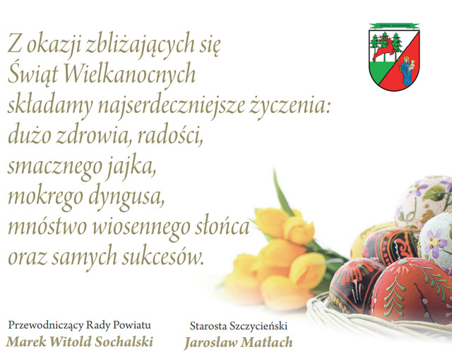 Życzenia z okazji Świąt Wielkanocnych 