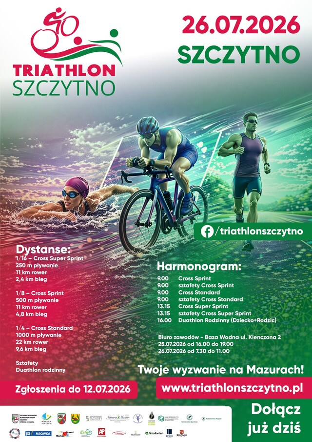 Trwają zapisy na Triathlon Szczytno 2026