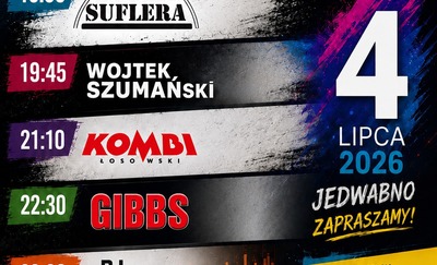 Festiwal Jedwabno Mazury 2026: Budka Suflera, Kombi i Gibbs już 4 lipca