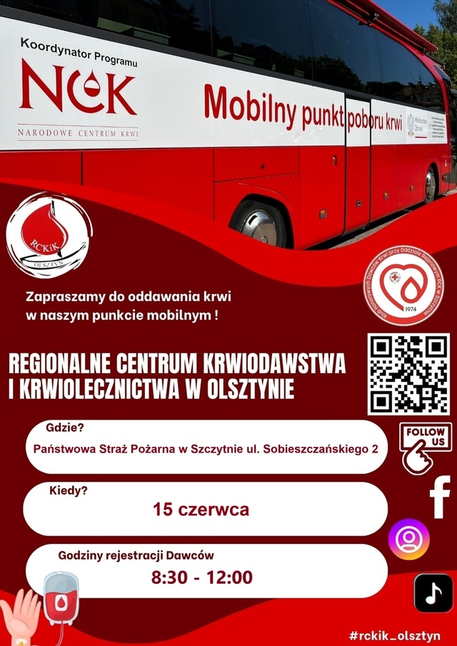 Krew ratuje życie. Akcja krwiodawstwa w szczycieńskiej straży pożarnej