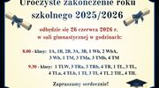 Zakończenie roku szkolnego
