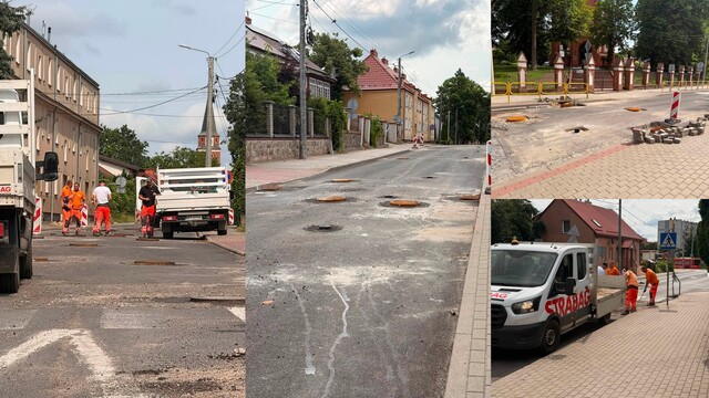 Postępy prac na ulicy Konopnickiej w Szczytnie