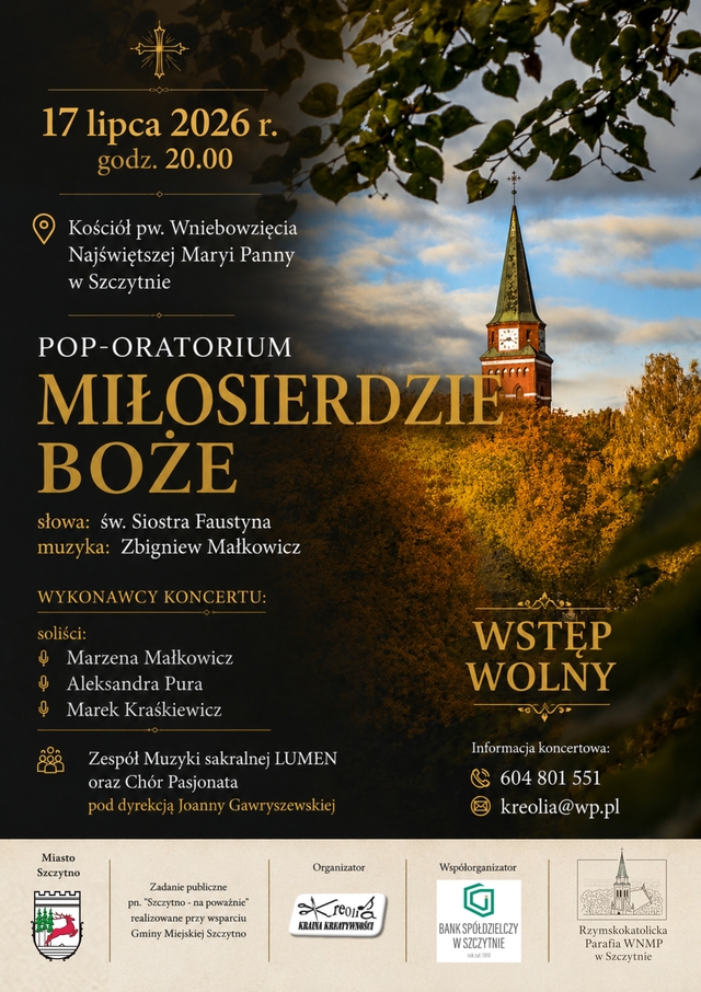 Pop-Oratorium „Miłosierdzie Boże” – wyjątkowy koncert już w ten piątek w Szczytnie