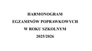 Harmonogram egzaminów poprawkowych 2025/2026