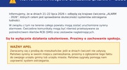 UWAGA! KRAJOWE ĆWICZENIA „ALARM - 2026”