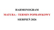 Matura - termin poprawkowy SIERPIEŃ 2026