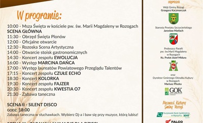 Powiatowy Festiwal Święta Plonów w Gminie Rozogi 