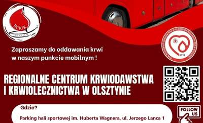 Mobilny punkt poboru krwi w Szczytnie już 15 października